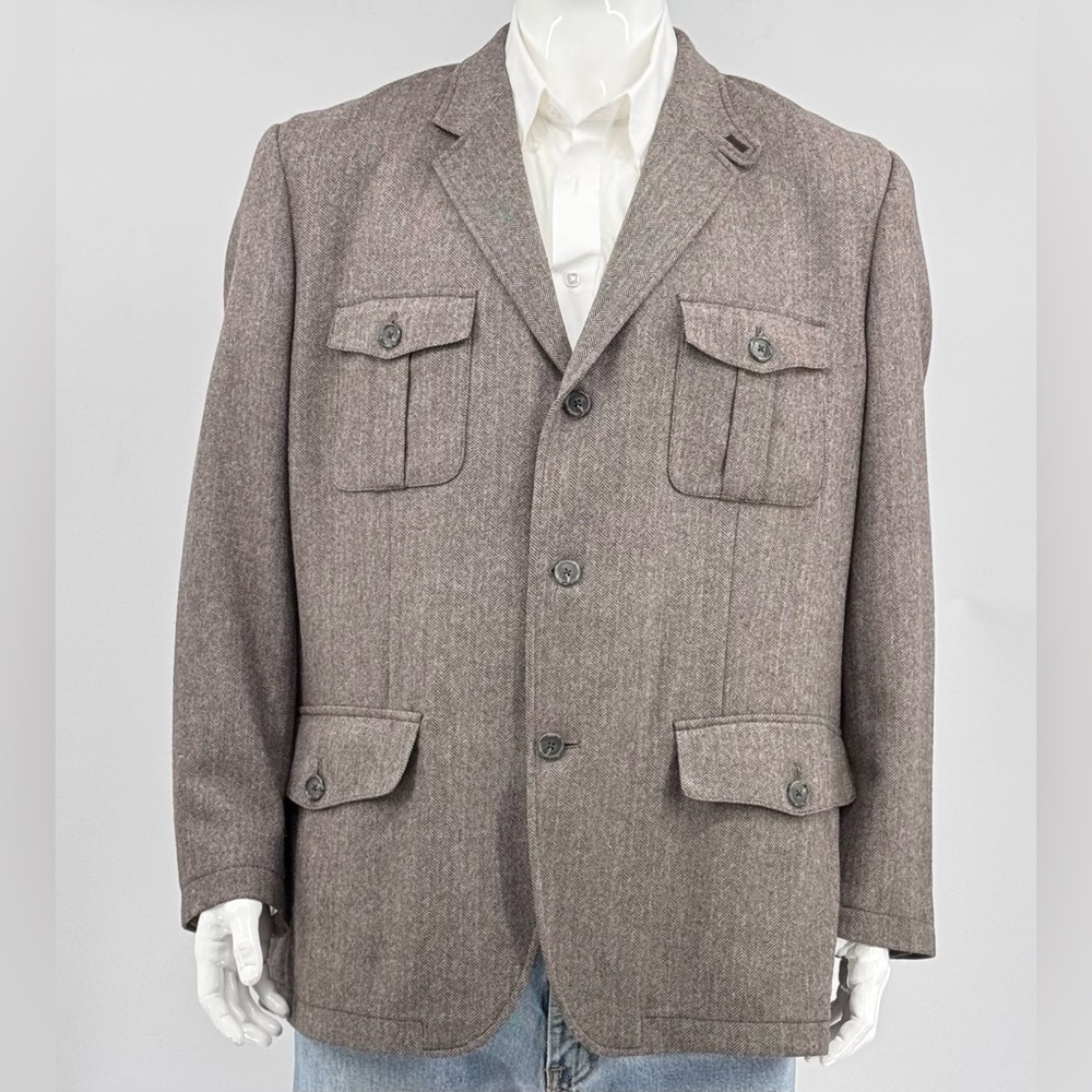 Tasso Elba Norfolk Wool Blend Blazer.